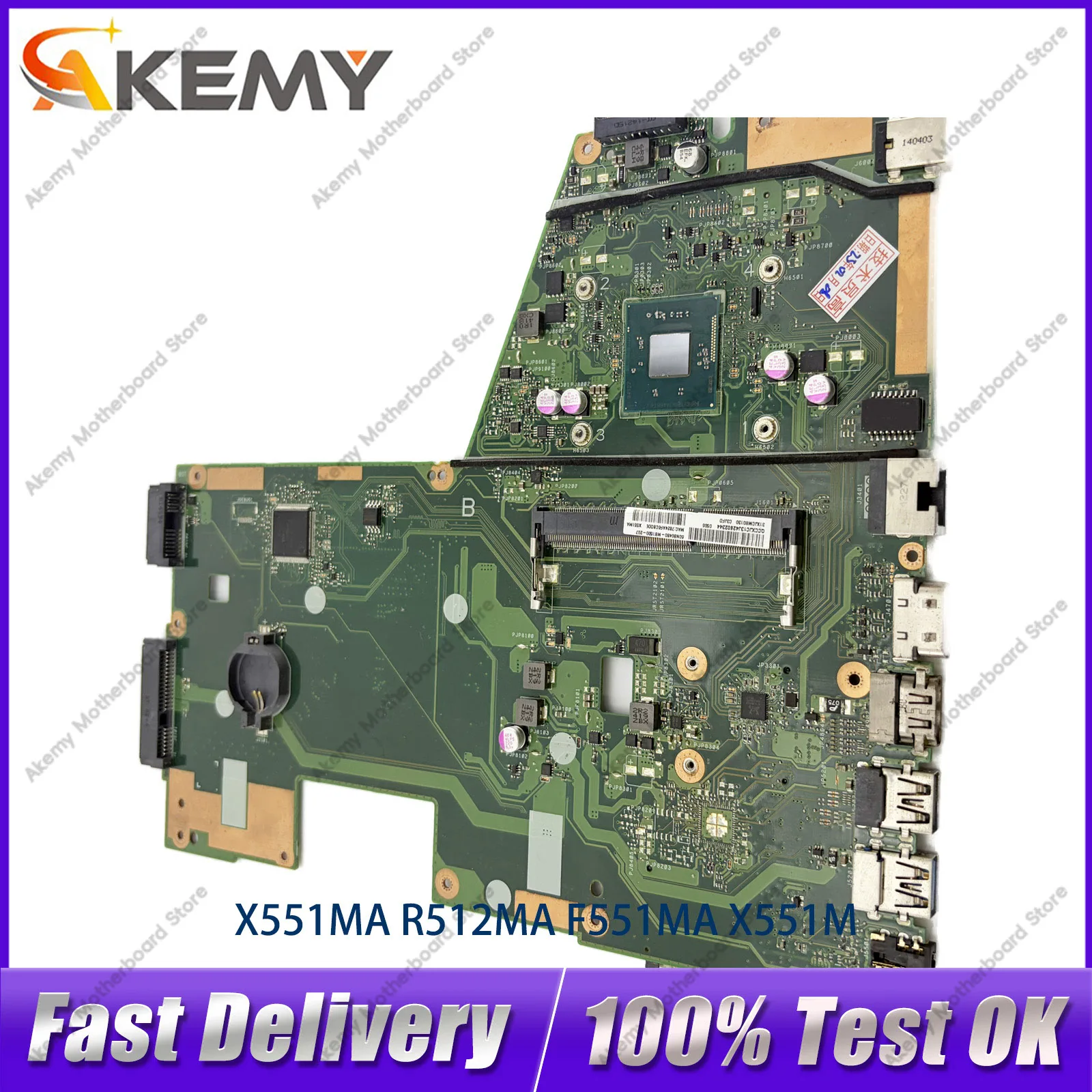 X551MA Laptop Motherboard For ASUS VivoBook R512MA D551MA X551M X551MA F551MA Notebook Mainboard With Celeron CPU 100% tests OK
X551MA Laptop Motherboard For ASUS VivoBook R512MA D551MA X551M X551MA F551MA Notebook Mainboard With Celeron CPU 100% tests OK