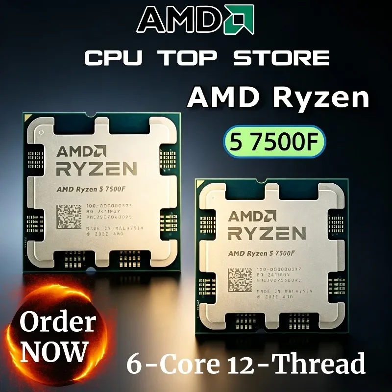 100% Brand New and Original AMD Ryzen 5 7500F New 6-Core 12-Thread L3=32M DDR5 3.7GHz Processor R5 7500F 5NM Socket AM5 65W
100% Brand New and Original AMD Ryzen 5 7500F New 6-Core 12-Thread L3=32M DDR5 3.7GHz Processor R5 7500F 5NM Socket AM5 65W