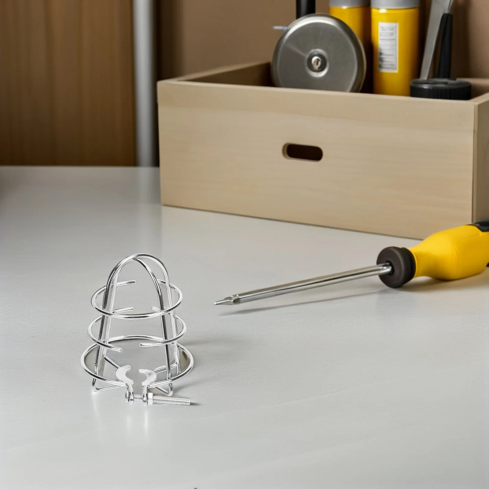 Head Protector Cover Metal Guard Iron Cage Sturdy Protection Durable Fire Sprinkler Escutcheon Easy Installation No Tools 
Head Protector Cover Metal Guard Iron Cage Sturdy Protection Durable Fire Sprinkler Escutcheon Easy Installation No Tools