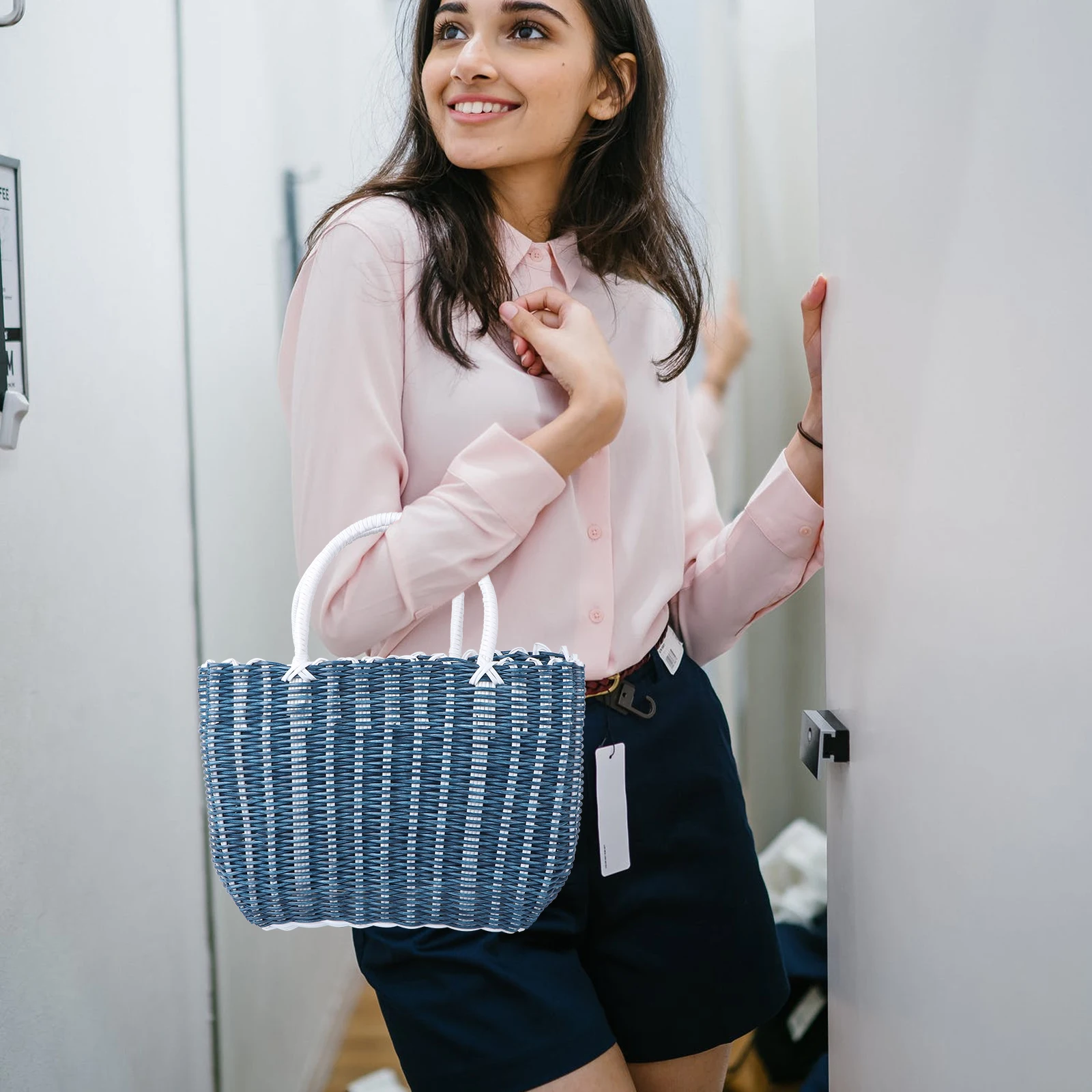 1Pcs Large Capacity Plastic Basket Woven Shopping Grocery Basket Portable Household Storage Organizer Plastic Baskets
1Pcs Large Capacity Plastic Basket Woven Shopping Grocery Basket Portable Household Storage Organizer Plastic Baskets