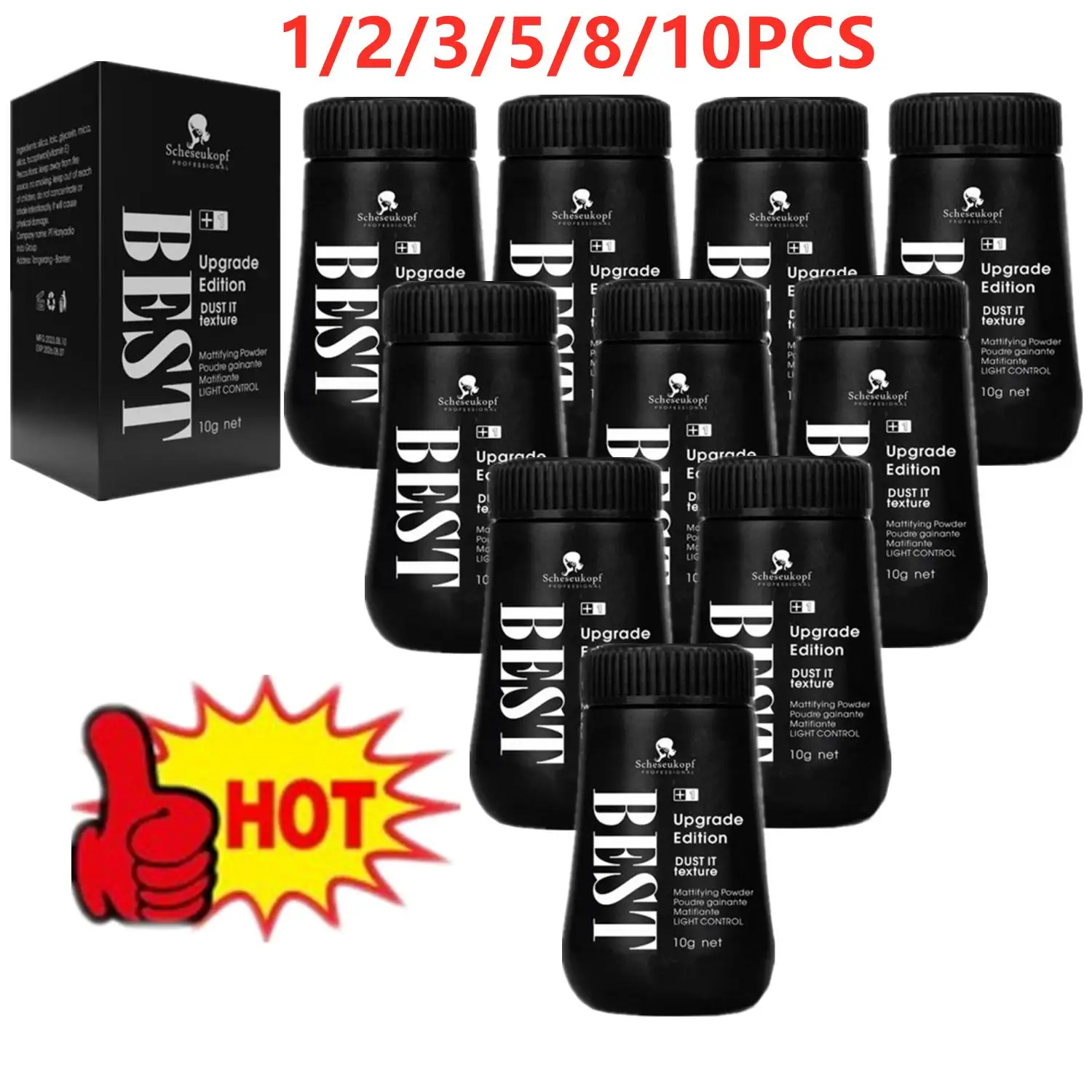 1/2/3/5/8/10X Mattifying Powder Increases Hair Volume Captures Haircut Unisex Modeling Styling Fluffy Hair Powder Absorb Grease
1/2/3/5/8/10X Mattifying Powder Increases Hair Volume Captures Haircut Unisex Modeling Styling Fluffy Hair Powder Absorb Grease