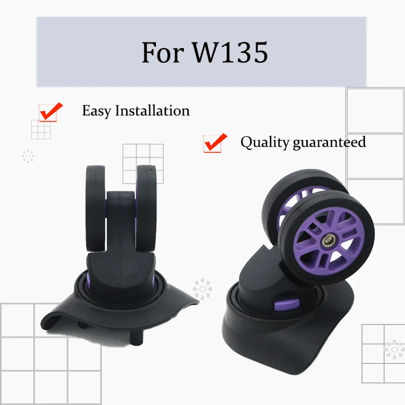 Suitable for W135 Luggage Wheel Accessories 360° Rotation — Heat-Resistant, Non-Slip Checked Luggage Replacement Wheels
Suitable for W135 Luggage Wheel Accessories 360° Rotation — Heat-Resistant, Non-Slip Checked Luggage Replacement Wheels