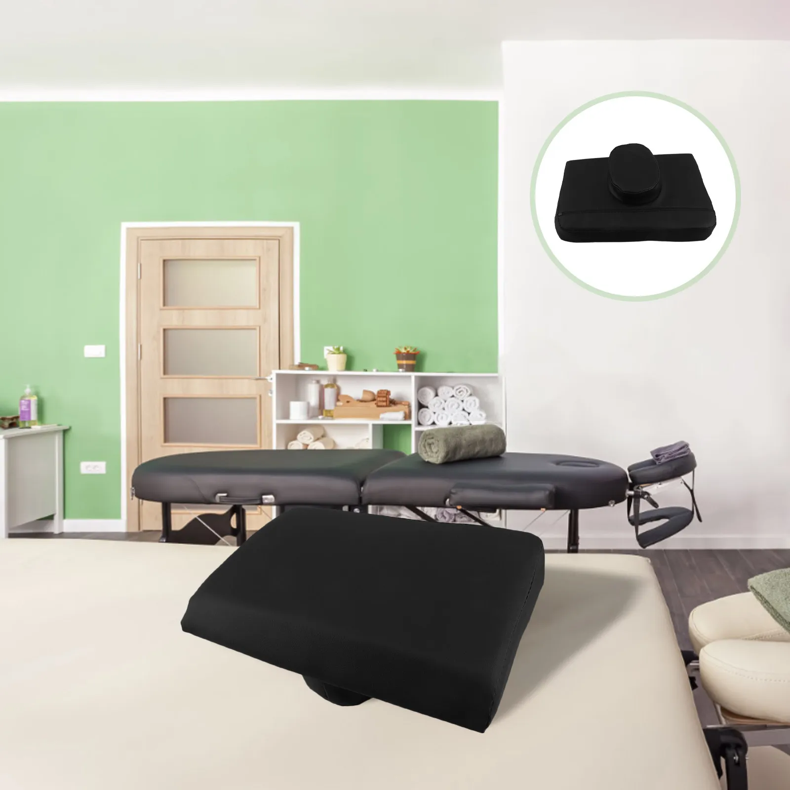 Black PU Ergonomic Massage Headrest Cushion Neck Support Pillow for Massage Bed Spa Salon Home Use Ergonomic Head Pillow
Black PU Ergonomic Massage Headrest Cushion Neck Support Pillow for Massage Bed Spa Salon Home Use Ergonomic Head Pillow