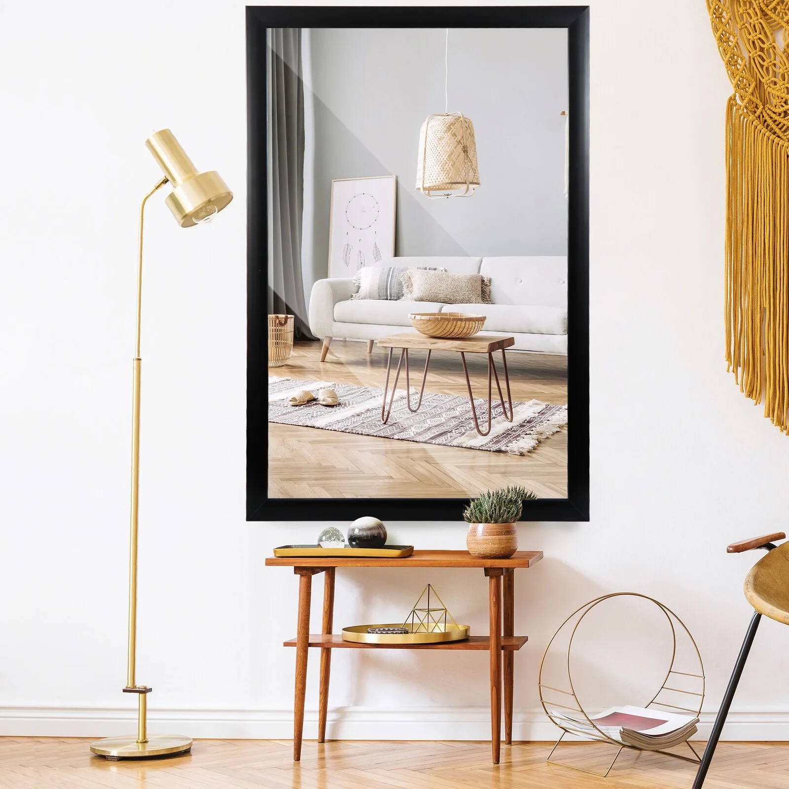 US 24x36 inch wall mirror black rectangular bathroom mirror PS frame horizontal/vertical-
US 24x36 inch wall mirror black rectangular bathroom mirror PS frame horizontal/vertical-