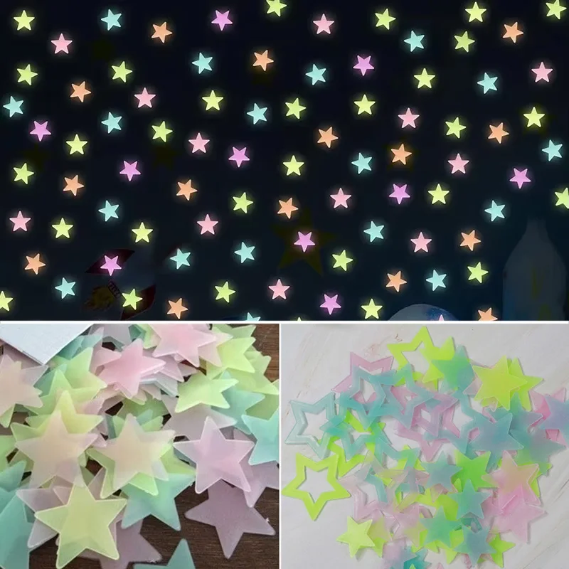 40/100Pcs Glow in The Dark Stars Wall Stickers Luminous 3D Fluorescent Decoration for Home Baby Kids Bedroom Ceiling Night Light
40/100Pcs Glow in The Dark Stars Wall Stickers Luminous 3D Fluorescent Decoration for Home Baby Kids Bedroom Ceiling Night Light