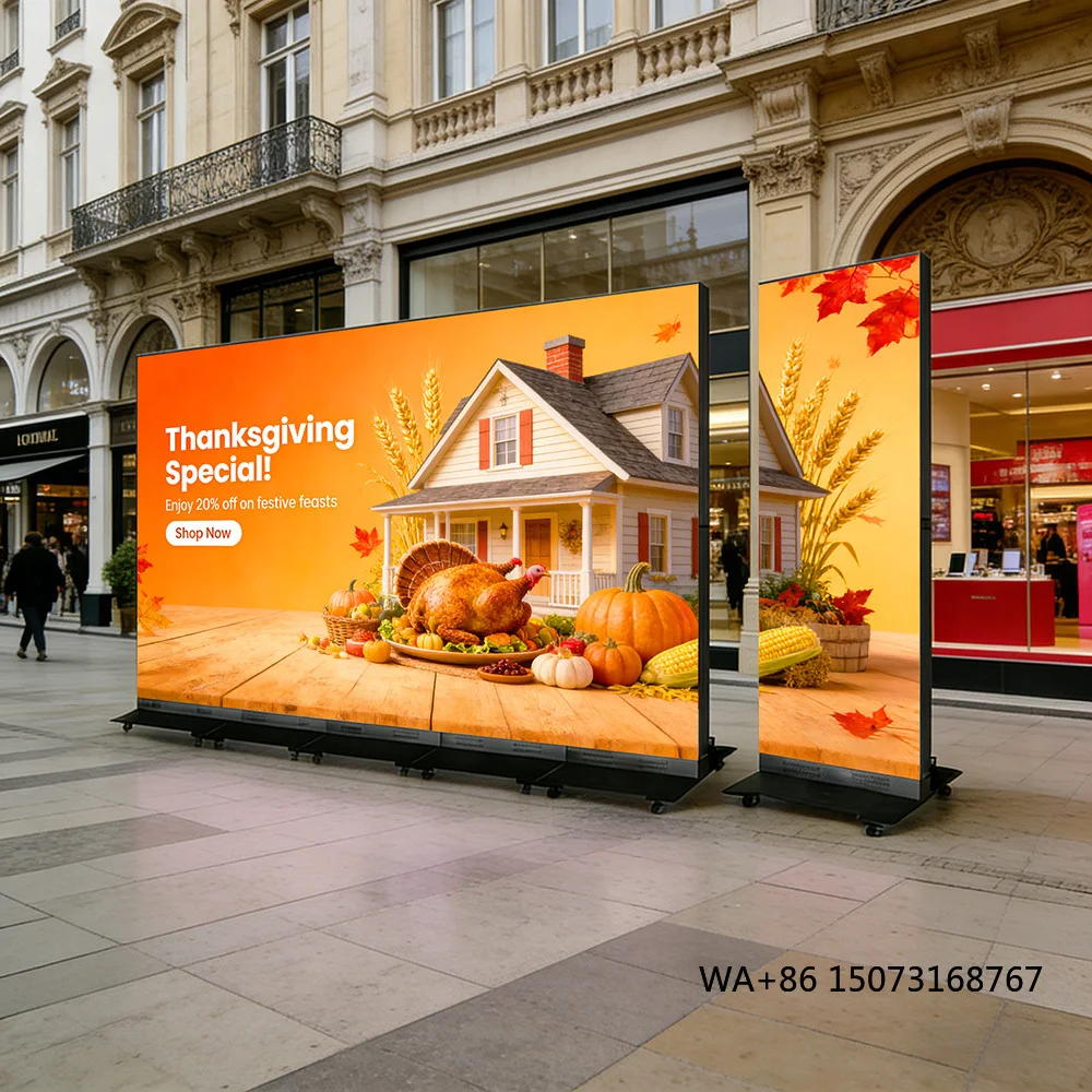 Factory Price Indoor Portable Led Advertising Screen hd Moveable Triple Folding Poster Led Display for Advertising
Factory Price Indoor Portable Led Advertising Screen hd Moveable Triple Folding Poster Led Display for Advertising