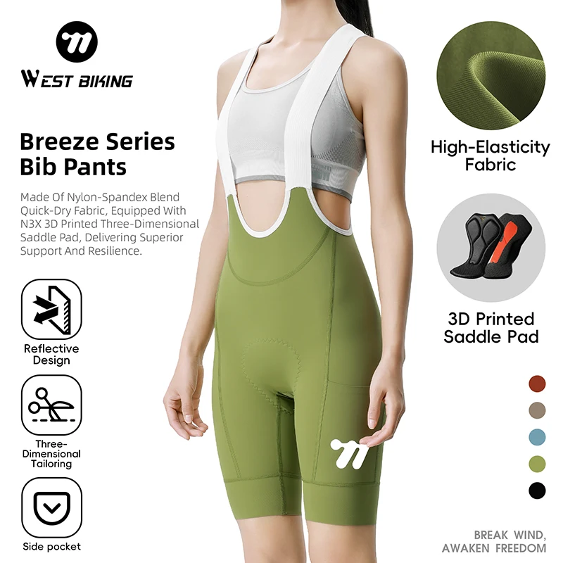 WEST BIKING 3D Printed Padded Cycling Bib Shorts Women Shock Absorbing Bike Shorts Long Distance MTB Road Bicycle Clothing
WEST BIKING 3D Printed Padded Cycling Bib Shorts Women Shock Absorbing Bike Shorts Long Distance MTB Road Bicycle Clothing