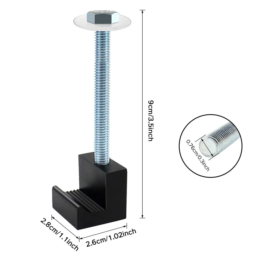 Aluminum Alloy J Clamp Rail Installation Kit For Pickup Truck Tool Box, Compact Design, Easy Install, 2 Or 4 Pack Options
Aluminum Alloy J Clamp Rail Installation Kit For Pickup Truck Tool Box, Compact Design, Easy Install, 2 Or 4 Pack Options