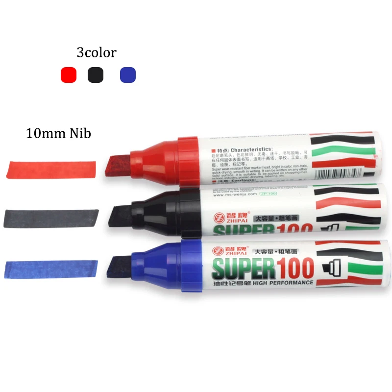 3Color Large-Capacity POP Marker,10mm Nib Oblique ,Permanent Markers,Quick Drying,Logistics Marker Pen Courier Box Marker Pen
3Color Large-Capacity POP Marker,10mm Nib Oblique ,Permanent Markers,Quick Drying,Logistics Marker Pen Courier Box Marker Pen