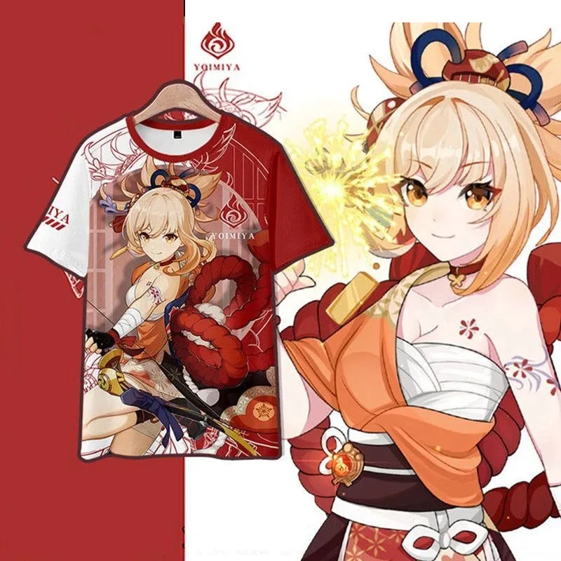 Genshin Impact Yoimiya Cosplay suit, T-shirt and shorts, kimono set, Curta sleeves, Haori Manto, Streetwear, Top Harajuku,
Genshin Impact Yoimiya Cosplay suit, T-shirt and shorts, kimono set, Curta sleeves, Haori Manto, Streetwear, Top Harajuku,