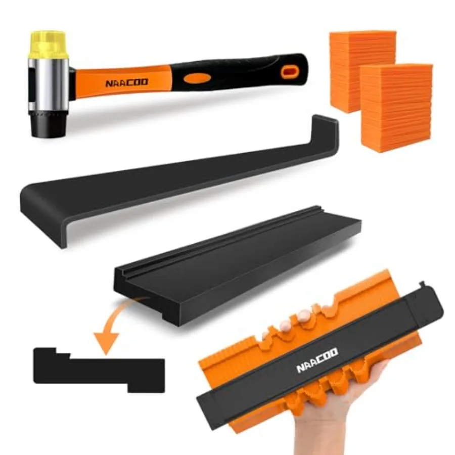 Laminate/Vinyl Flooring Tools, Tapping Block for Vinyl Plank Flooring-Double Sided with Notches, 10In Contour Gauge, Pull Bar,
Laminate/Vinyl Flooring Tools, Tapping Block for Vinyl Plank Flooring-Double Sided with Notches, 10In Contour Gauge, Pull Bar,