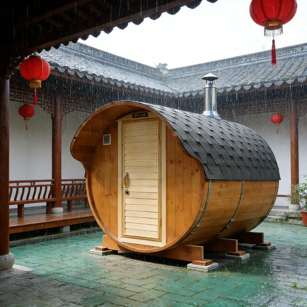 Circular Outdoor Sauna Room with Modern Features for Ultimate Comfort Dry Sauna
Circular Outdoor Sauna Room with Modern Features for Ultimate Comfort Dry Sauna