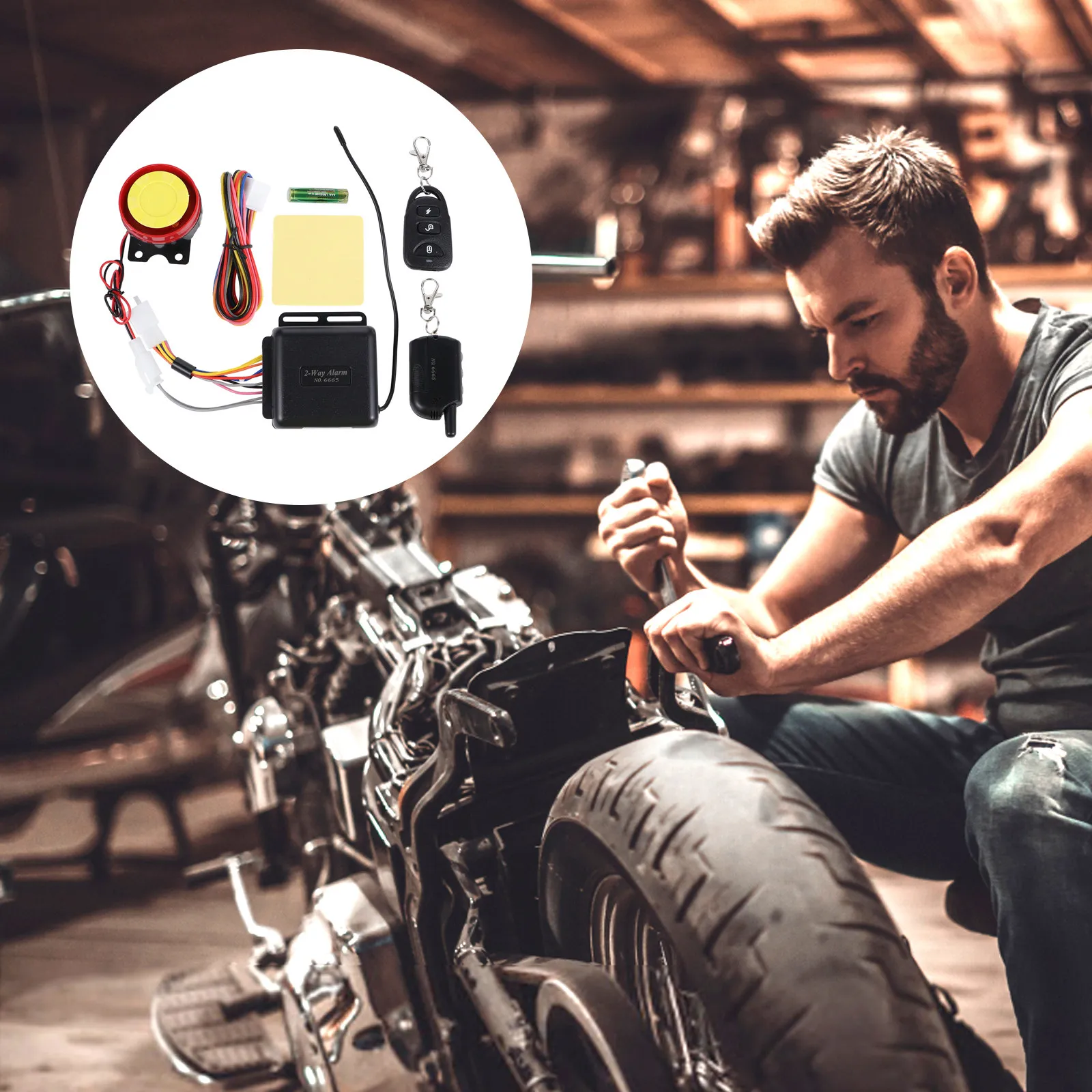1Set Motorcycle Anti-Theft Alarm Device Small Size Easy Install Outdoor Use Long Distance Sensing 2 Way Security System
1Set Motorcycle Anti-Theft Alarm Device Small Size Easy Install Outdoor Use Long Distance Sensing 2 Way Security System