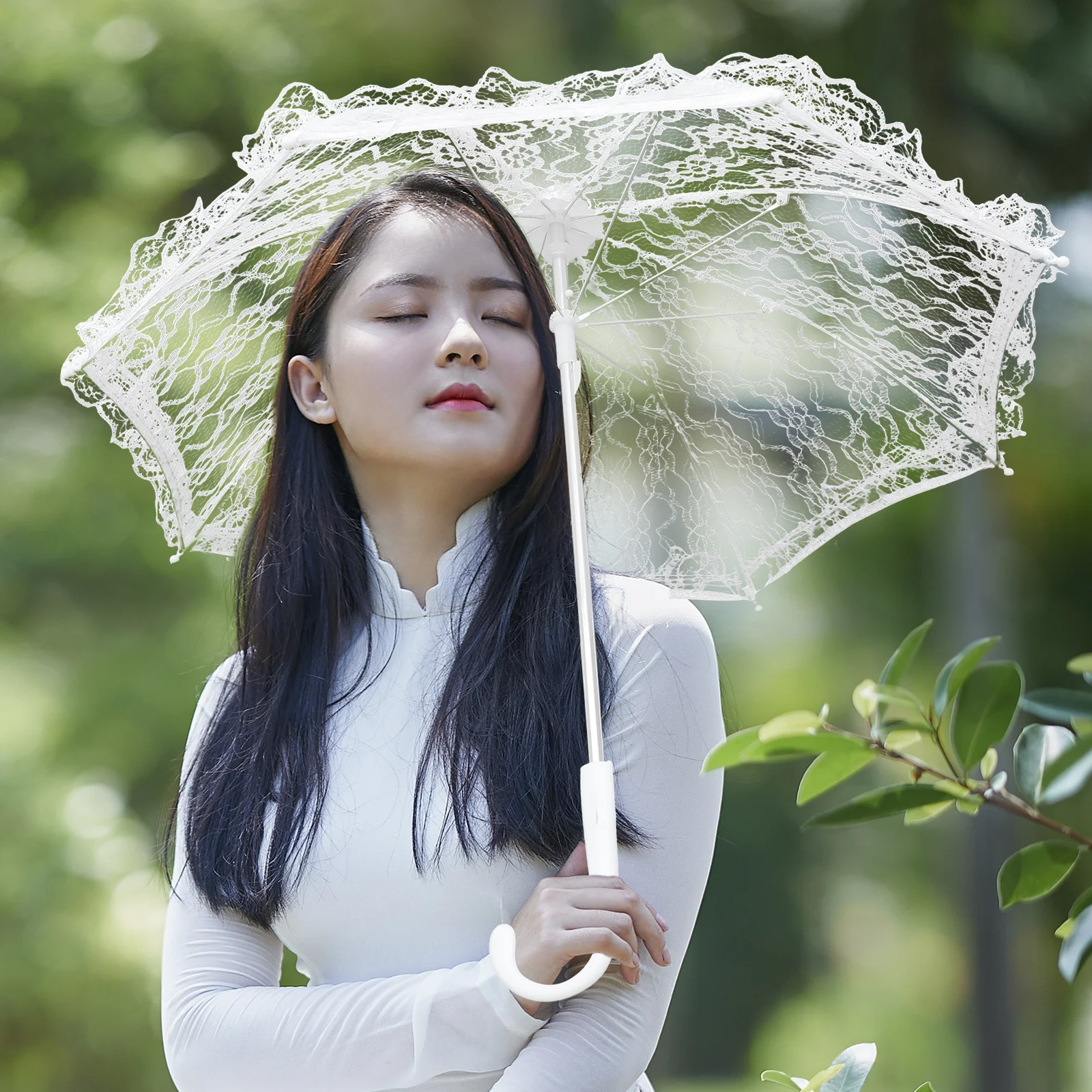 Lace Parasol Elegant Lace Umbrella Stylish Bridal Umbrella Wedding Photography Prop Lightweight Durable Craft Bride Accessory
Lace Parasol Elegant Lace Umbrella Stylish Bridal Umbrella Wedding Photography Prop Lightweight Durable Craft Bride Accessory