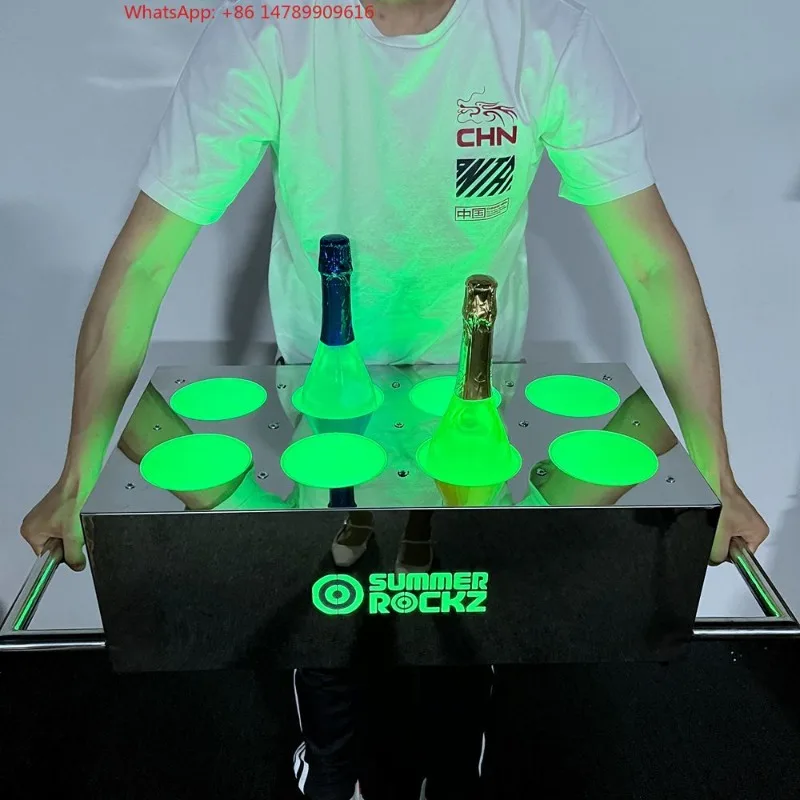 High-End Bespoke LED Bottle Display RackOEM Custom Size 8 10 Bottles Acrylic Bottle Presenter LED Bottle Service Tray VIP Displa
High-End Bespoke LED Bottle Display RackOEM Custom Size 8 10 Bottles Acrylic Bottle Presenter LED Bottle Service Tray VIP Displa
