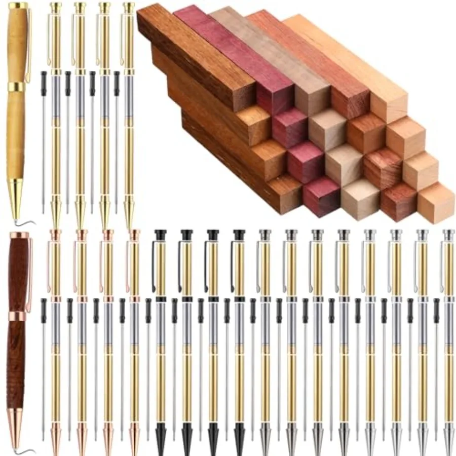 Sets Woodturning Pen Kits Project Supplies Including 7mm Slimline Pen Kits with Refill and Pen Blanks Lumber for Lathe Turning
Sets Woodturning Pen Kits Project Supplies Including 7mm Slimline Pen Kits with Refill and Pen Blanks Lumber for Lathe Turning