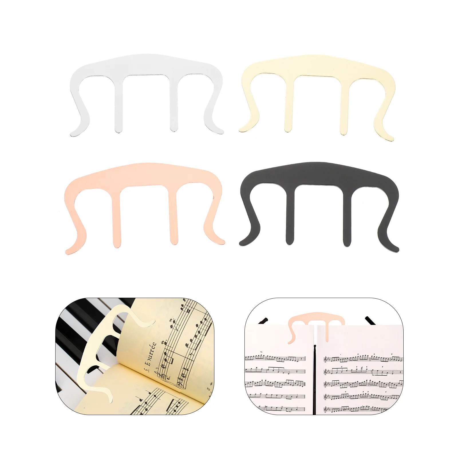 4Pcs M Shaped Sheet Music Clip Durable Iron Construction Large Clip Design Easy Fixing Convenient Music Page Holder
4Pcs M Shaped Sheet Music Clip Durable Iron Construction Large Clip Design Easy Fixing Convenient Music Page Holder
