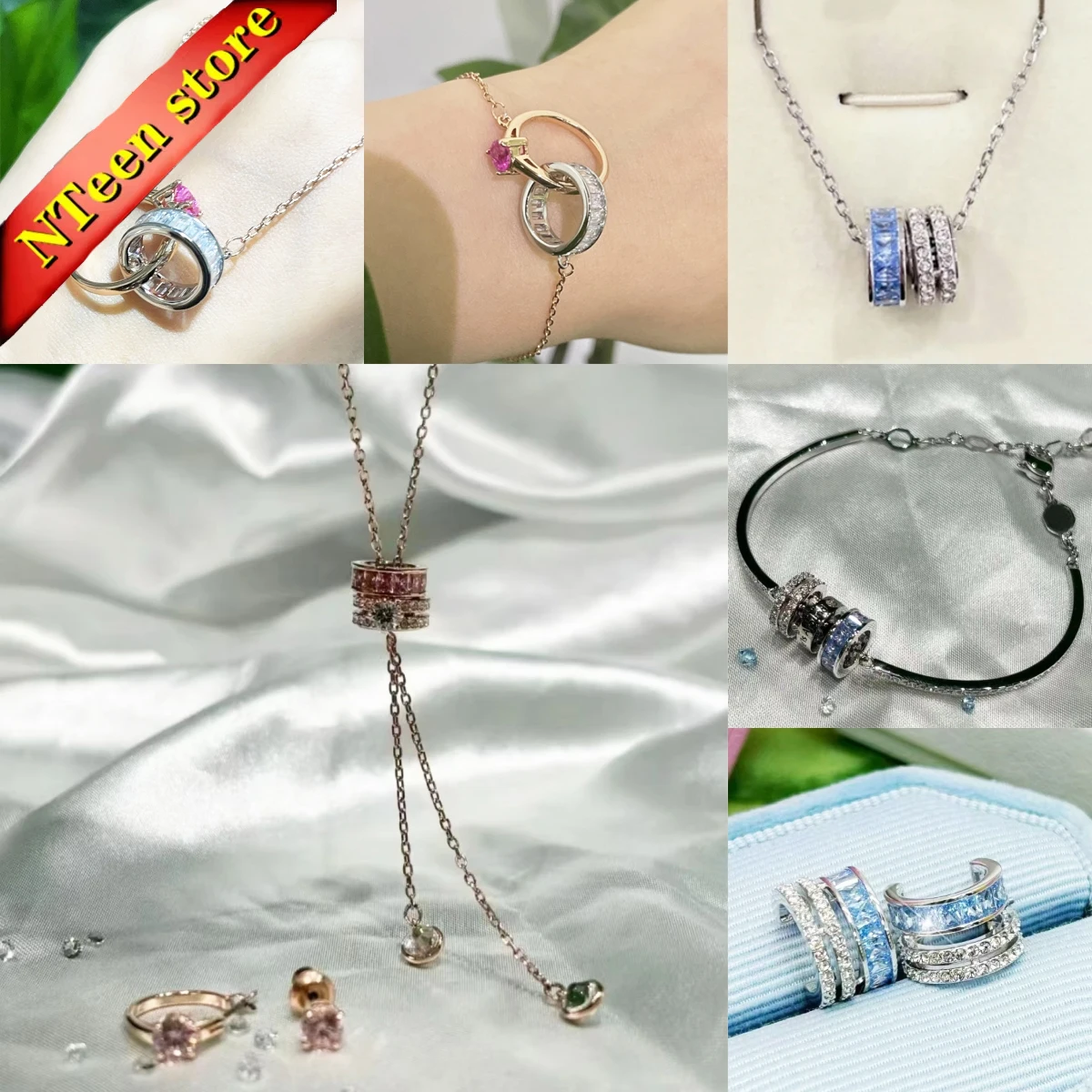 Original 2025 New Trend High Quality Fine Jewelry Set Charm Pink Blue Crystal Fashion Necklace Earrings Women's Anniversary Gift
Original 2025 New Trend High Quality Fine Jewelry Set Charm Pink Blue Crystal Fashion Necklace Earrings Women's Anniversary Gift