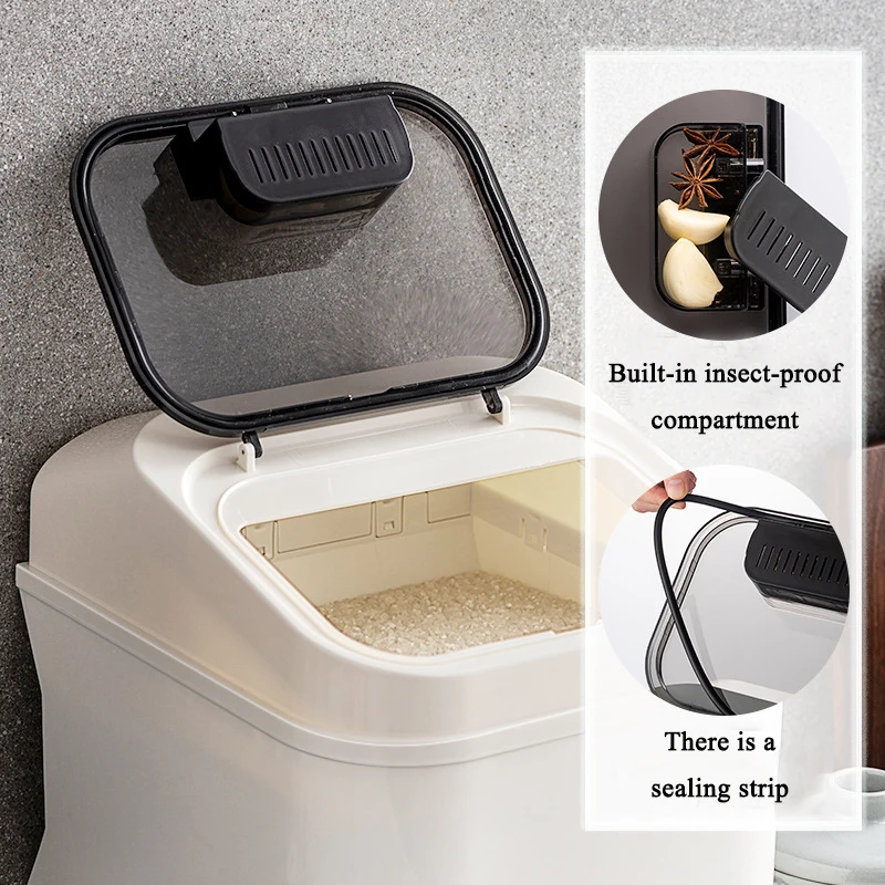 New Independently Designed Household Rice Bucket sealed Kitchen Grain Canning
New Independently Designed Household Rice Bucket sealed Kitchen Grain Canning