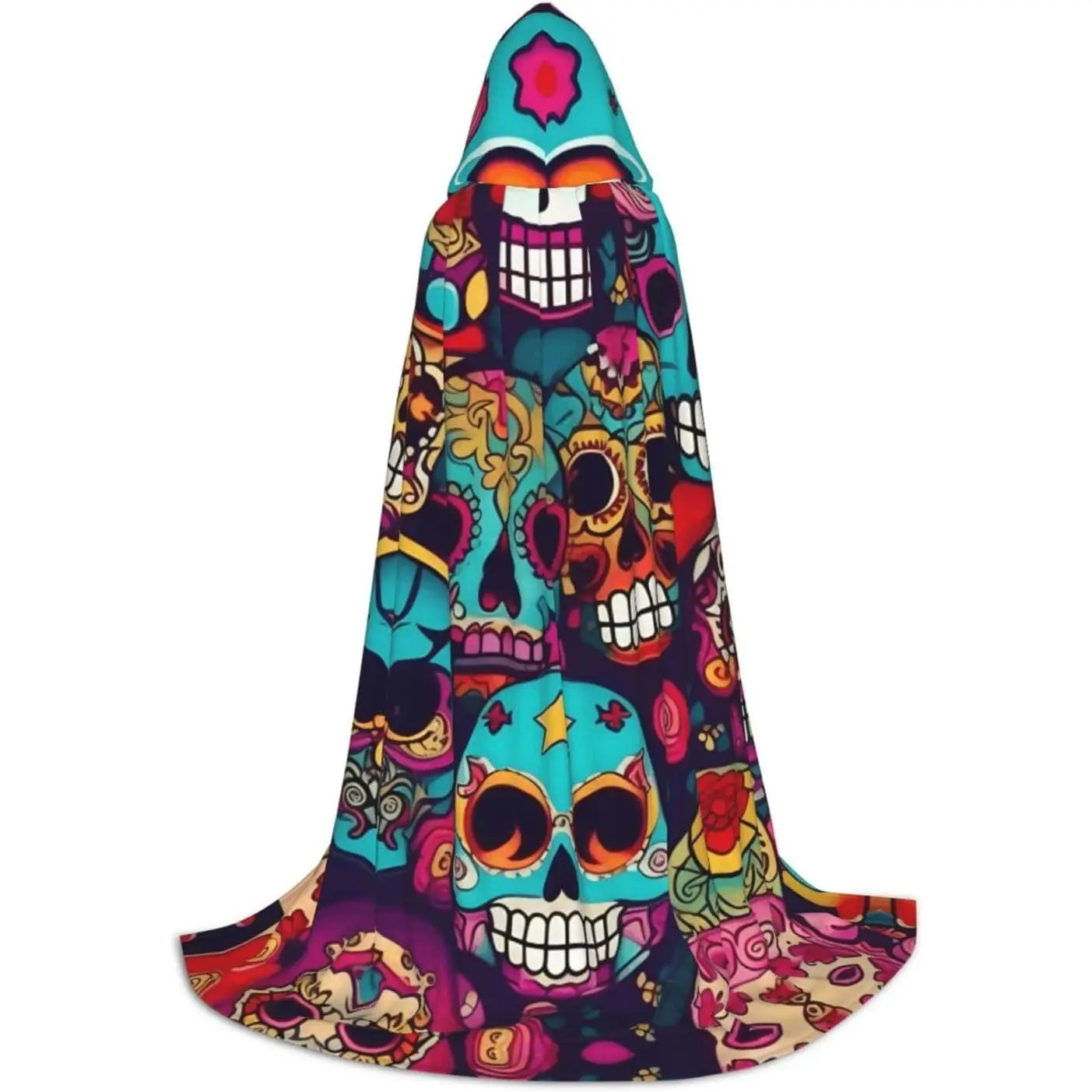 Sugar Skulls Print Hooded Cloak Wizard Vampire And Medieval Costumes Invisibility Cloak With Hood Hoodie Blanket for Travel
Sugar Skulls Print Hooded Cloak Wizard Vampire And Medieval Costumes Invisibility Cloak With Hood Hoodie Blanket for Travel