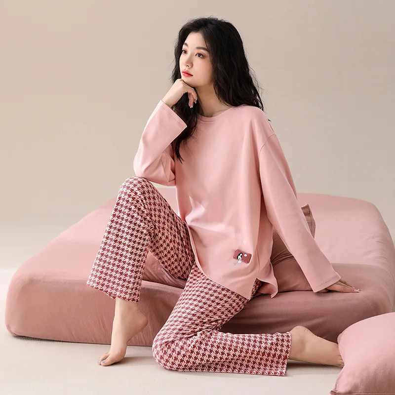 Spring and Autumn Women's Pure Cotton Long Sleeve Sweet Thin Casual Homewear Set
Spring and Autumn Women's Pure Cotton Long Sleeve Sweet Thin Casual Homewear Set