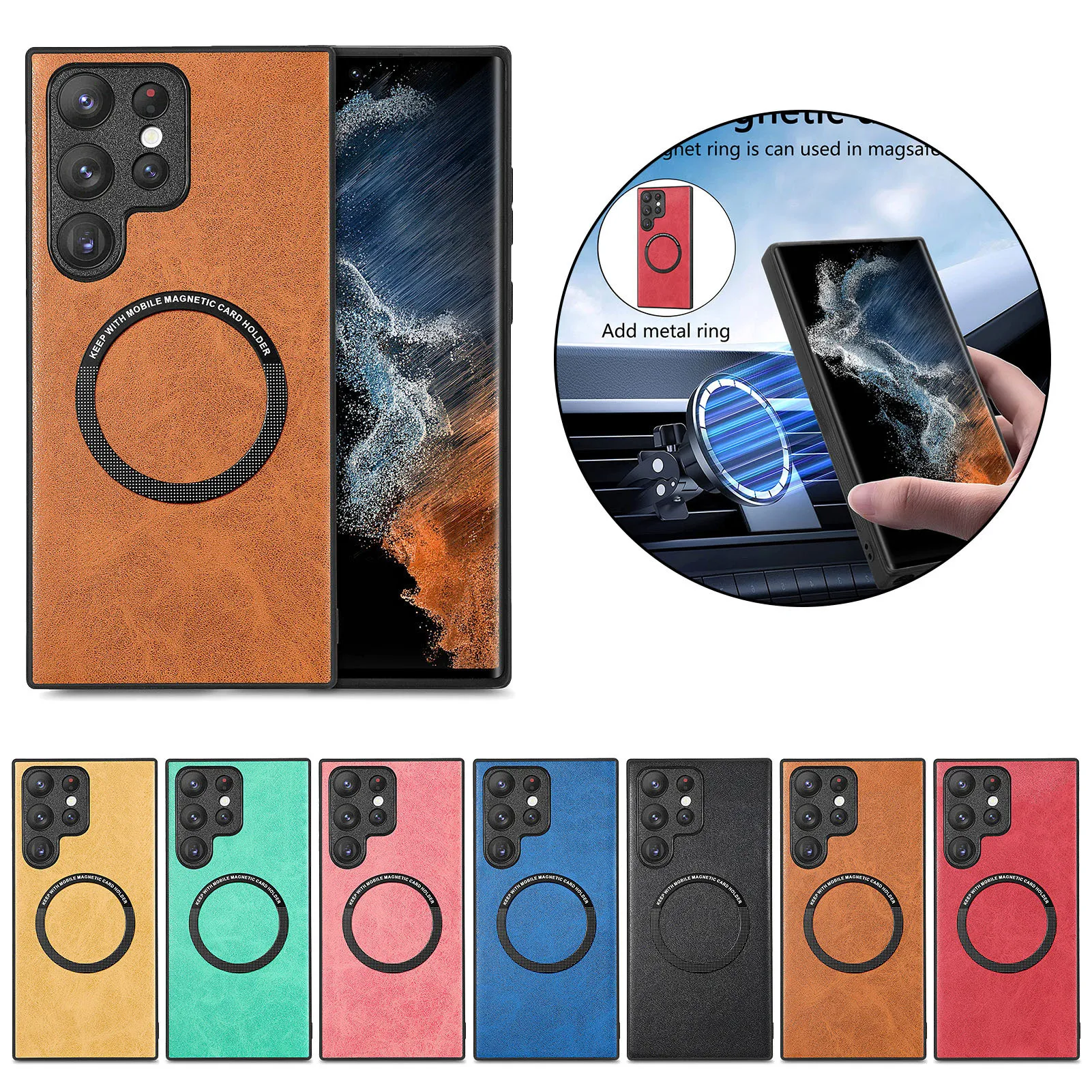Samsung S24/22/20 Ultra Fashion Phone Case S23P Wireless Magnetized Absorber A54/53 Business Anti Drop Wear Leather Case
Samsung S24/22/20 Ultra Fashion Phone Case S23P Wireless Magnetized Absorber A54/53 Business Anti Drop Wear Leather Case