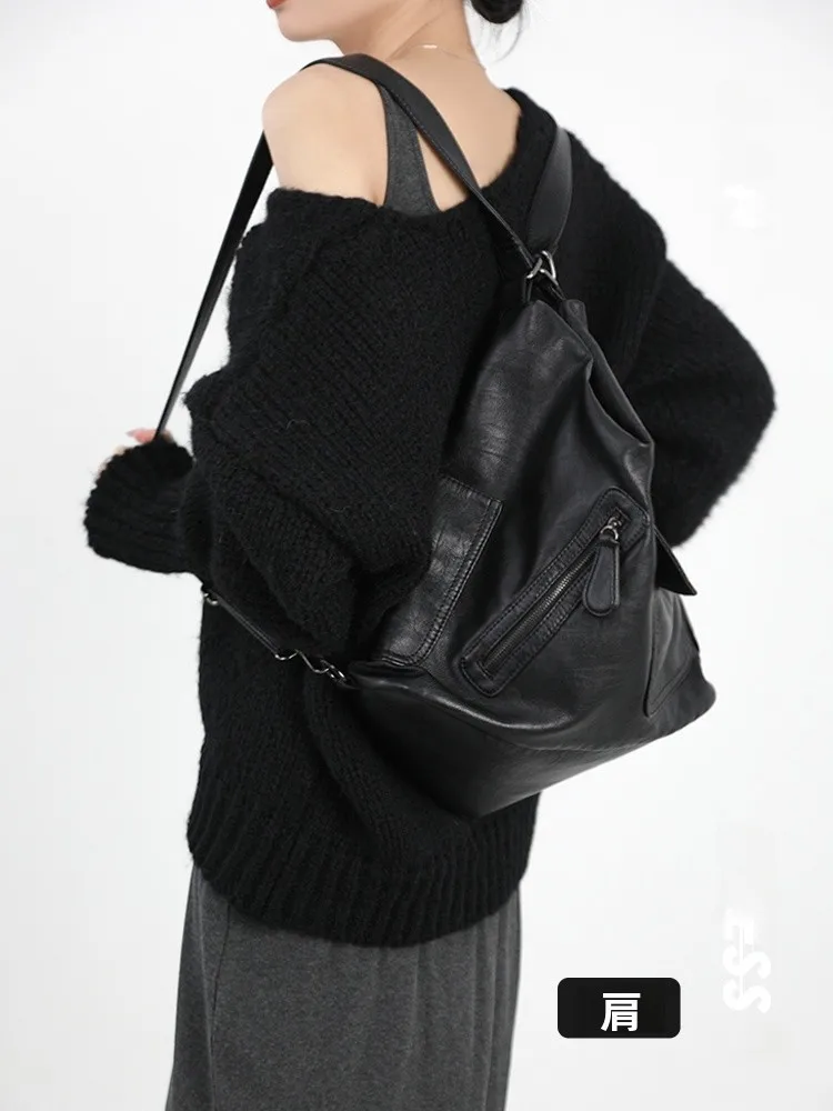 Vintage Biker Chic Shoulder Bag Large Capacity Soft Leather Multi-Functional Adjustable Crossbody Bag for Women Casual Style
Vintage Biker Chic Shoulder Bag Large Capacity Soft Leather Multi-Functional Adjustable Crossbody Bag for Women Casual Style