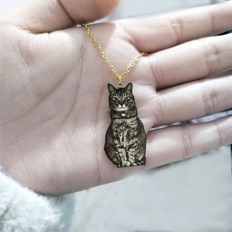Custom Personalized Character Gift Photo Engraved Necklace Custom Stainless Steel Cat Pet's Photo Pendant Family Jewelry Gifts
Custom Personalized Character Gift Photo Engraved Necklace Custom Stainless Steel Cat Pet's Photo Pendant Family Jewelry Gifts