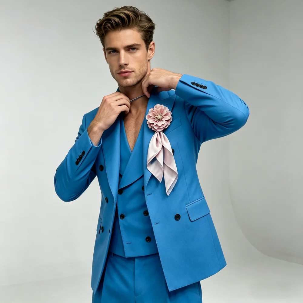 Men's 3-Piece Solid-Color Business Suit Regular Fit Comfortable Set with Jacket Trousers And Vest for All Seasons
Men's 3-Piece Solid-Color Business Suit Regular Fit Comfortable Set with Jacket Trousers And Vest for All Seasons