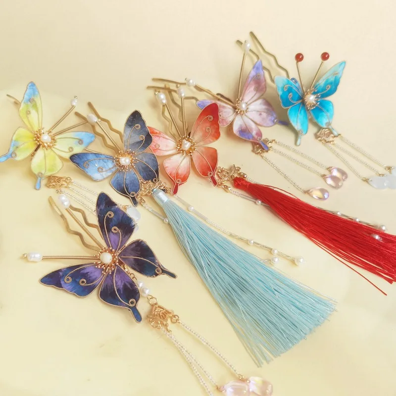 Antique Butterfly Flowers Hair Bun Metal Butterfly Tassel Hairpin Hanfu Decor Chinese Hair Stick Hairpin Cheongsam Accessories
Antique Butterfly Flowers Hair Bun Metal Butterfly Tassel Hairpin Hanfu Decor Chinese Hair Stick Hairpin Cheongsam Accessories
