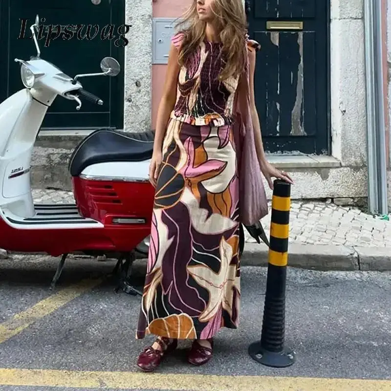 2024 Slim Temperament Dresses Set Women Sexy Flying Sleeve Blouse Tops&Long Skirts Set Summer Pattern Printed Two Piece Set
2024 Slim Temperament Dresses Set Women Sexy Flying Sleeve Blouse Tops&Long Skirts Set Summer Pattern Printed Two Piece Set