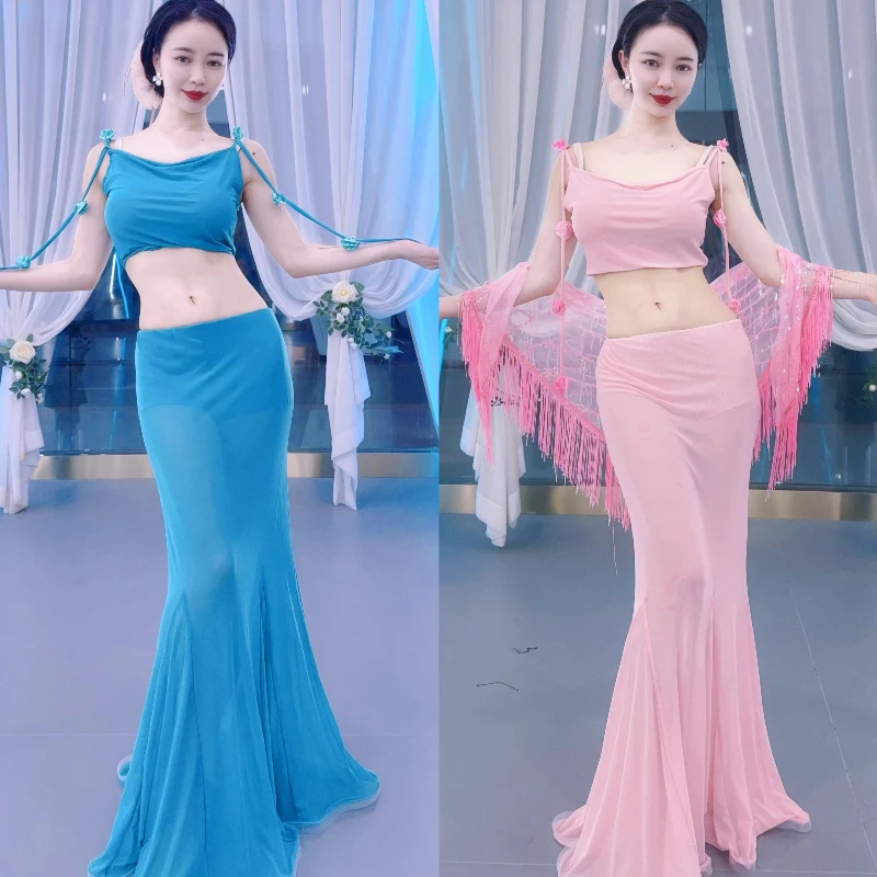 Belly Dance Set Customized Loose and Comfortable Top+Sexy Split Long Skirt 2pcs Adult and Child Oriental Dance Training Clothes
Belly Dance Set Customized Loose and Comfortable Top+Sexy Split Long Skirt 2pcs Adult and Child Oriental Dance Training Clothes