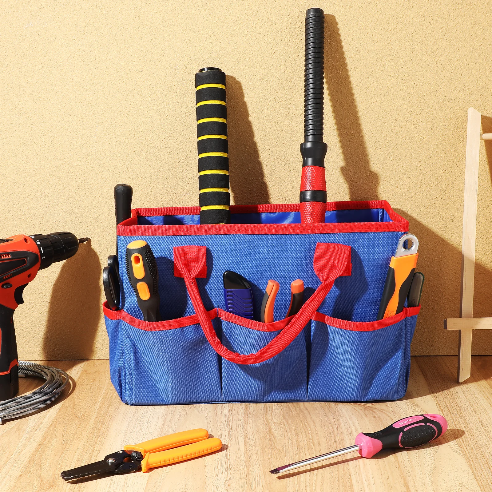 Durable Oxford Cloth Tool Storage Bag Portable Heavy Duty Tote for Electricians Mechanics Gardeners Multiple Pockets Organizer
Durable Oxford Cloth Tool Storage Bag Portable Heavy Duty Tote for Electricians Mechanics Gardeners Multiple Pockets Organizer