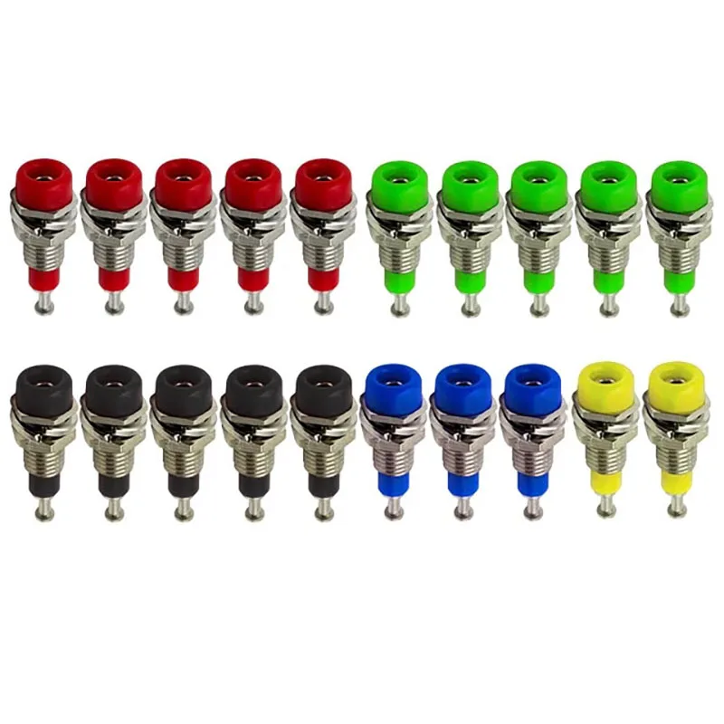 20PCS 2mm Banana Socket Electrical Connector Terminal Nut Banana Plug Jack Electrical Connector Test Hole DIY Parts
20PCS 2mm Banana Socket Electrical Connector Terminal Nut Banana Plug Jack Electrical Connector Test Hole DIY Parts