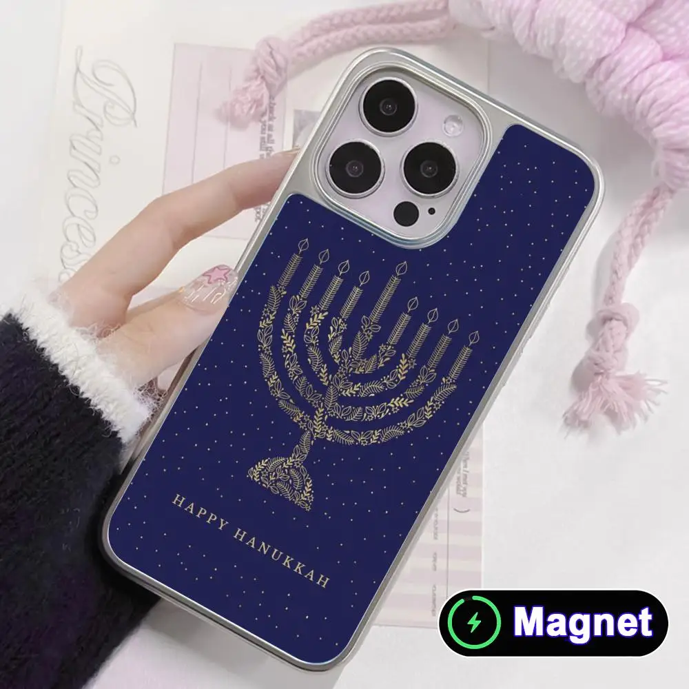 Jewish Hanukkah Phone Case for iPhone 17 16 15 14 13 12 11 Air Pro Max Plus Electroplated Silver Magnet Cover
Jewish Hanukkah Phone Case for iPhone 17 16 15 14 13 12 11 Air Pro Max Plus Electroplated Silver Magnet Cover