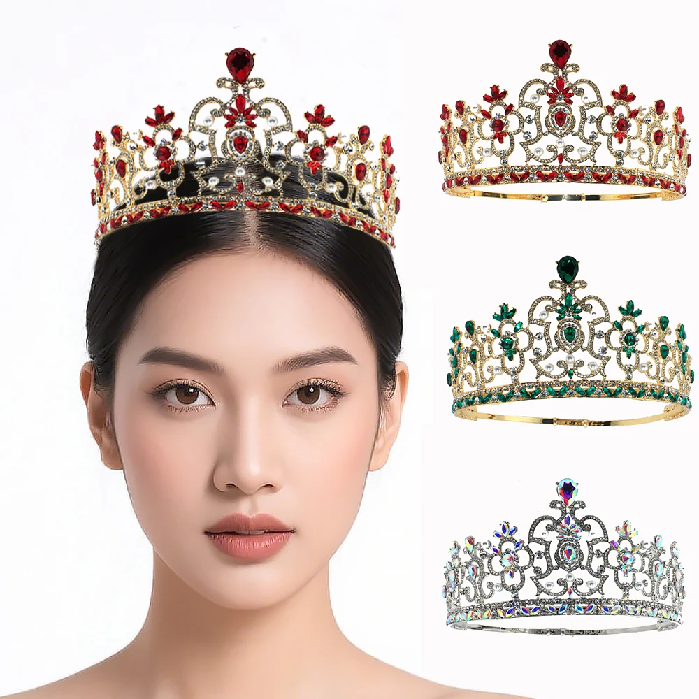 Bridal Tiaras Wedding Hair Accessories Ornaments Baroque Vintage Crystal Pearl Big Tiara Crown Diadem Queen King Head Jewelry
Bridal Tiaras Wedding Hair Accessories Ornaments Baroque Vintage Crystal Pearl Big Tiara Crown Diadem Queen King Head Jewelry