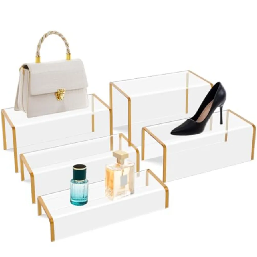 5 Pack Clear Acrylic Purses Display Stands, 11" L 5mm Thick Luxury Purse, Handbag, Jewelry and Perfume Risers, Gold Luxury Shoe
5 Pack Clear Acrylic Purses Display Stands, 11" L 5mm Thick Luxury Purse, Handbag, Jewelry and Perfume Risers, Gold Luxury Shoe