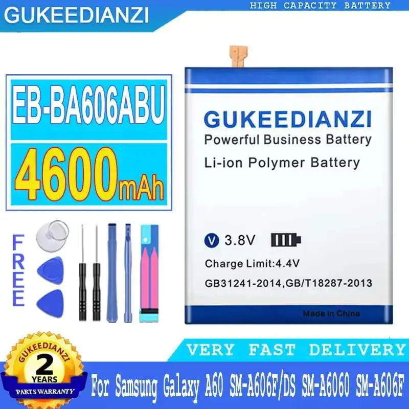 GUKEEDIANZI EB-BA606ABU 4600 мАч аккумулятор большой емкости для Samsung Galaxy A60 SM-A606F/DS SM-A6060 аккумулятор + Инструменты
GUKEEDIANZI EB-BA606ABU 4600 мАч аккумулятор большой емкости для Samsung Galaxy A60 SM-A606F/DS SM-A6060 аккумулятор + Инструменты