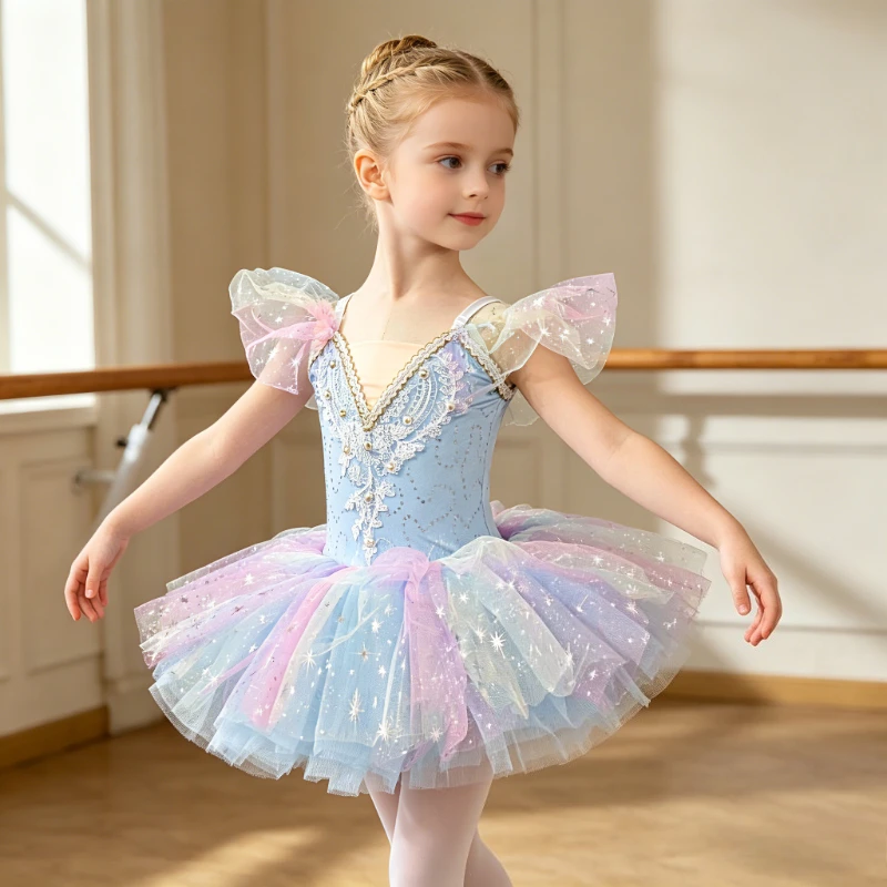 Gradient Tulle Ballerina Tutu Dress Sparkly Star Ballet Leotard Fairy Dance Costume for Recital Princess Outfit for Party
Gradient Tulle Ballerina Tutu Dress Sparkly Star Ballet Leotard Fairy Dance Costume for Recital Princess Outfit for Party