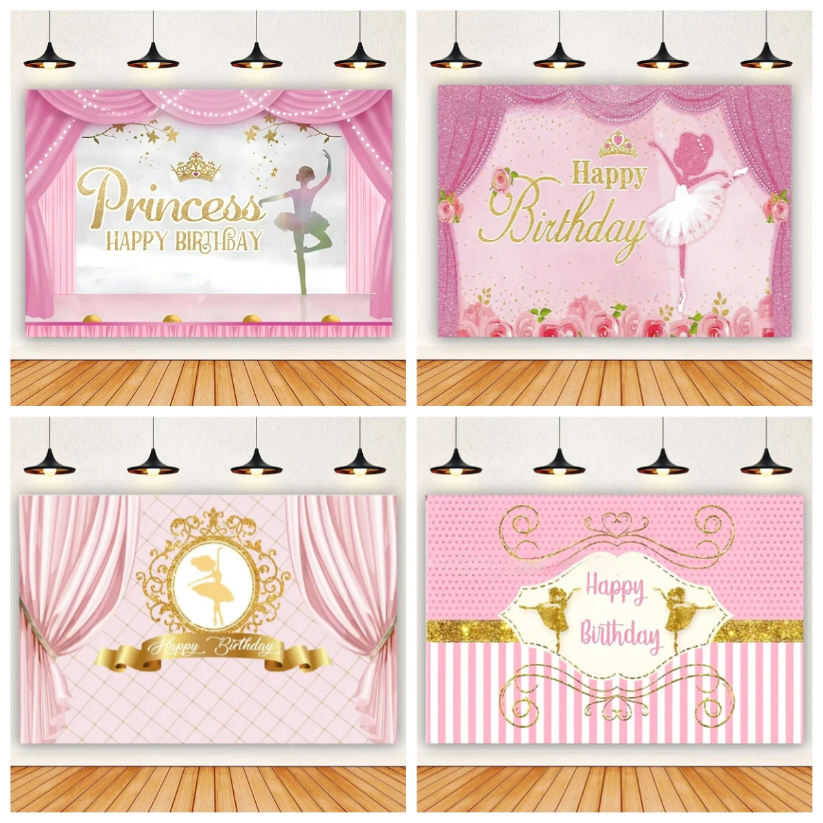 Ballet Dancer Girl Princess Birthday Party Backdrop Golden Pink Butterfly Baby Shower Party Decor Banner Photography Background
Ballet Dancer Girl Princess Birthday Party Backdrop Golden Pink Butterfly Baby Shower Party Decor Banner Photography Background