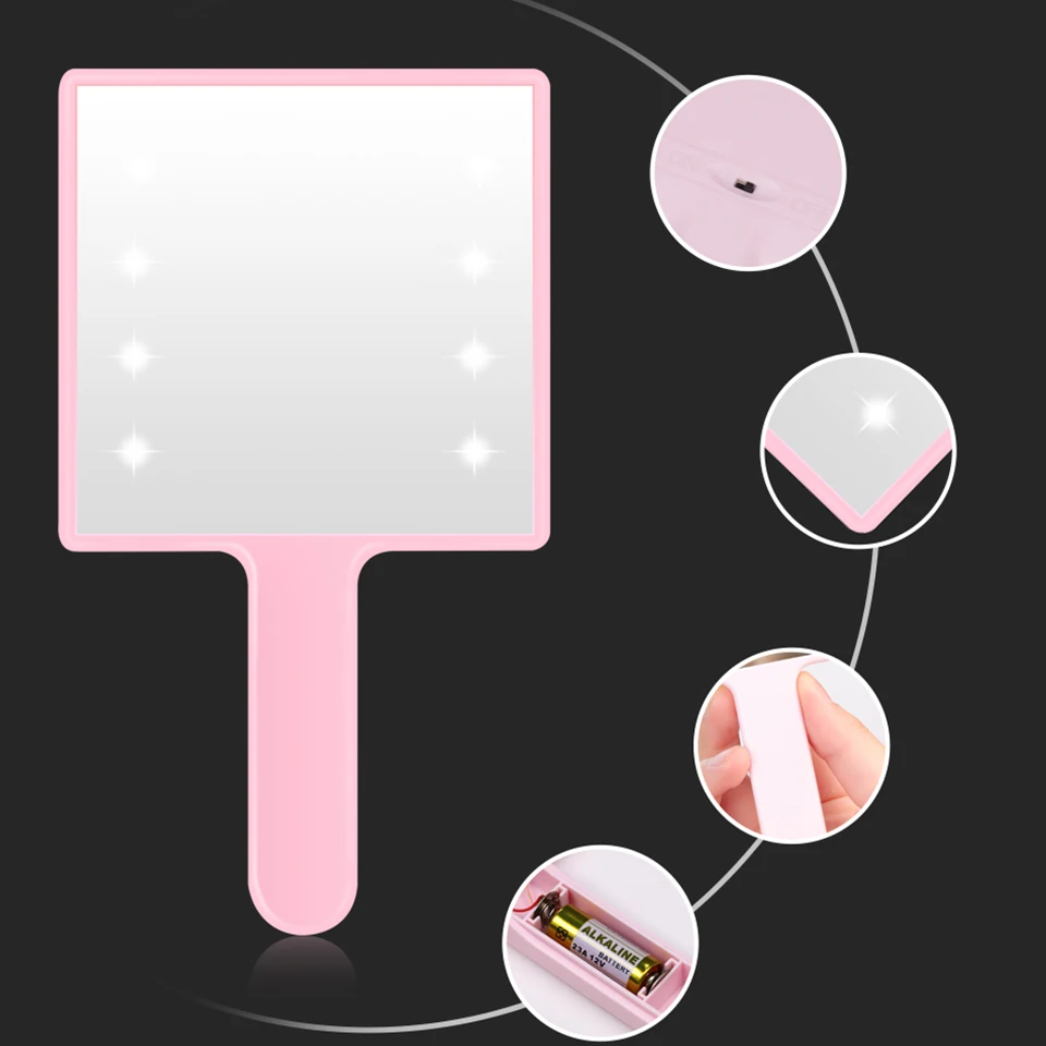 Diamond Handheld Makeup Mirror Love Heart Mirror Female Handle Cosmetic Handheld Vanity LED Light Mirror
Diamond Handheld Makeup Mirror Love Heart Mirror Female Handle Cosmetic Handheld Vanity LED Light Mirror