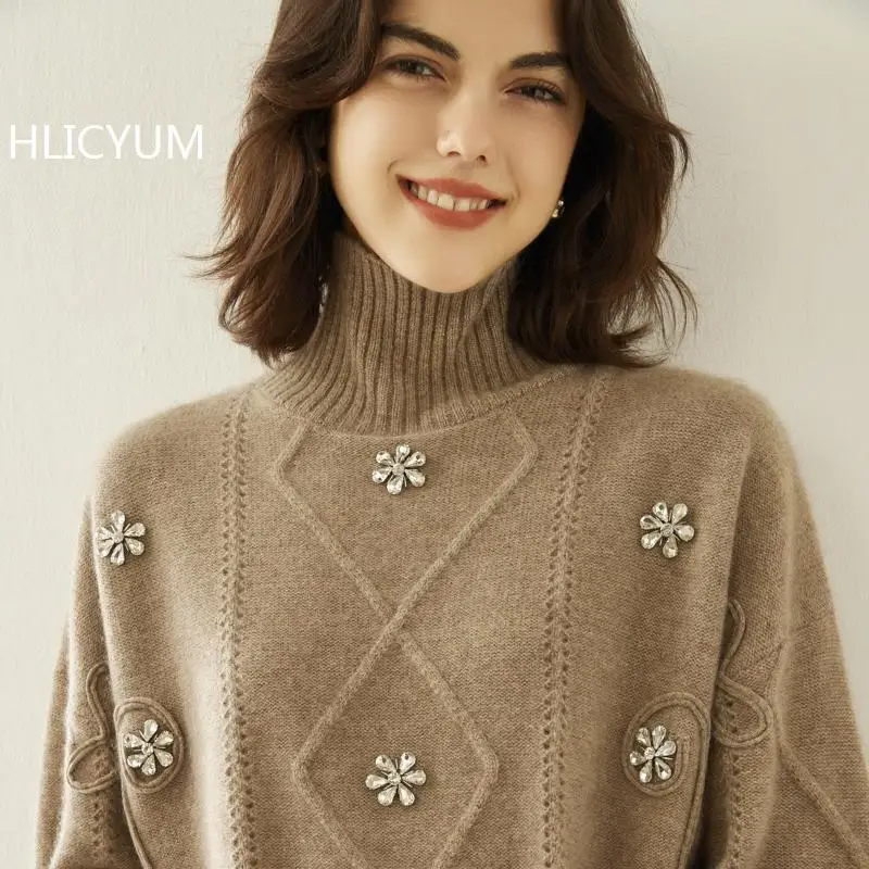 Autumn Winter Cashmere Sweater Women Knitwear Pullover Thick Warm Solid Plus Size Stand Up Collar Clothing Tops Loose Wool Jump
Autumn Winter Cashmere Sweater Women Knitwear Pullover Thick Warm Solid Plus Size Stand Up Collar Clothing Tops Loose Wool Jump
