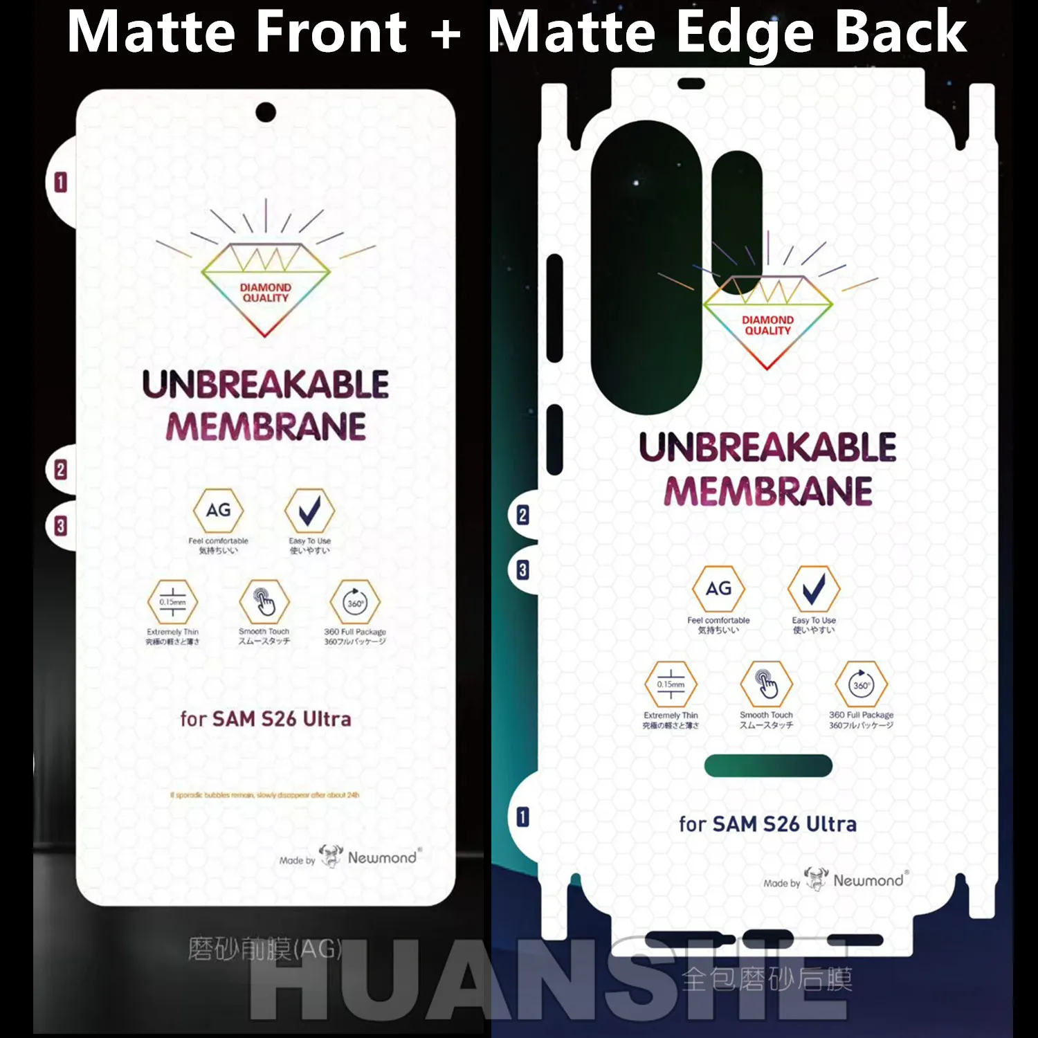 2PCS Soft AG Matte HD Transparent Anti-Shatter Frame Back Hydrogel Screen Protector Film for Samsung Galaxy S26 S25 Ultra S24
2PCS Soft AG Matte HD Transparent Anti-Shatter Frame Back Hydrogel Screen Protector Film for Samsung Galaxy S26 S25 Ultra S24
