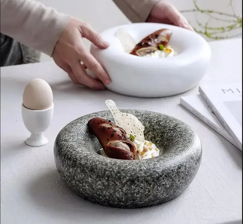 Большая японская посуда для суши с сашими, креативная Круглая Керамическая десертная посуда для ресторана, отеля, основное блюдо, кухонная посуда
Большая японская посуда для суши с сашими, креативная Круглая Керамическая десертная посуда для ресторана, отеля, основное блюдо, кухонная посуда