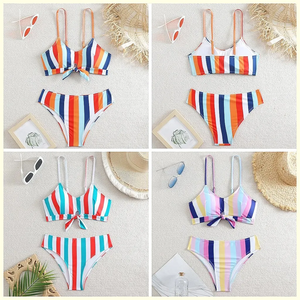 Sexy Striped Brazilian Bikini Set for Women, 2025 High-Cut Swimsuit Two Piece Beachwear
Sexy Striped Brazilian Bikini Set for Women, 2025 High-Cut Swimsuit Two Piece Beachwear
