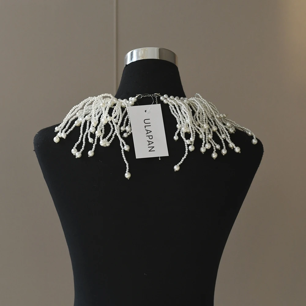 TOPQUEEN G57 Bolero Woman Pearls Beaded Bridal Shawl Stage Performance Dance Evening Necklace Gorgeous Tassels customizable
TOPQUEEN G57 Bolero Woman Pearls Beaded Bridal Shawl Stage Performance Dance Evening Necklace Gorgeous Tassels customizable