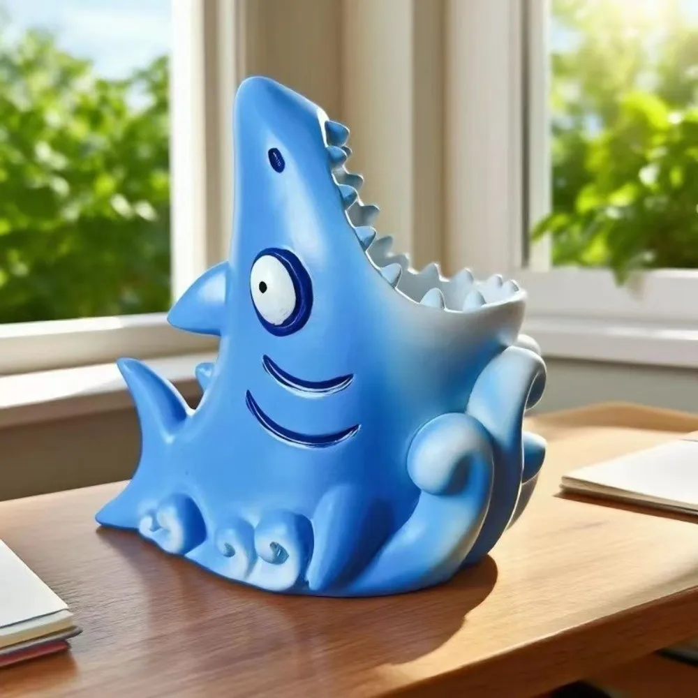 Study Room Cartoon Shark Pen Holder Novelty Cute Desk Organizer Creative Desktop Decoration Resin Pen Holder Daily
Study Room Cartoon Shark Pen Holder Novelty Cute Desk Organizer Creative Desktop Decoration Resin Pen Holder Daily