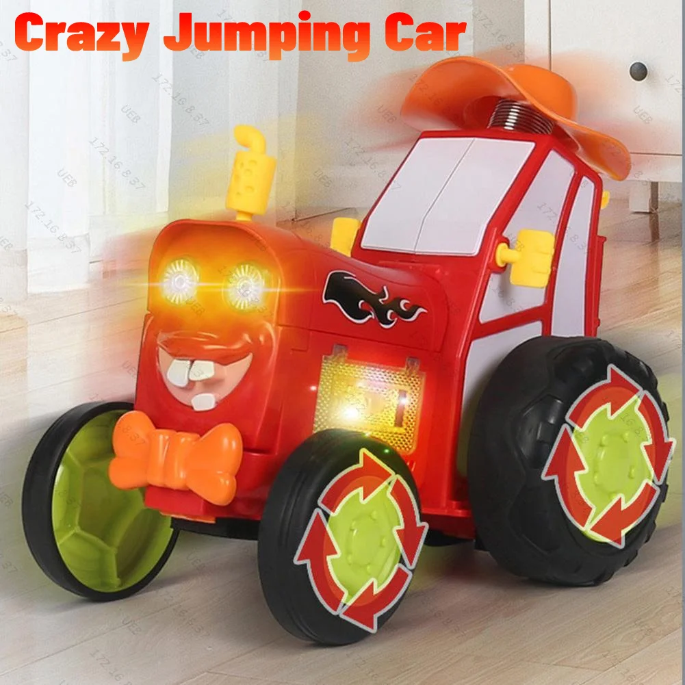 Crazy Jumping Car with Lights Music 2024 RC Stunt Car Dancing Remote Control Car RC Toy Birthday Gifts for 6-12y Boys and Girls
Crazy Jumping Car with Lights Music 2024 RC Stunt Car Dancing Remote Control Car RC Toy Birthday Gifts for 6-12y Boys and Girls