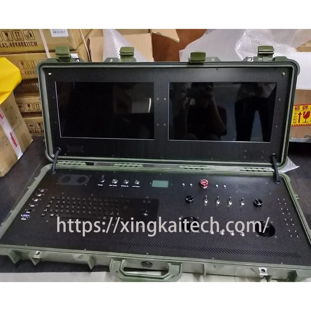 Remote Broadcasting Dual-Screen Portable Ground Control Station Reverse Rotor System Data Link Remote Control System for VTOL RC
Remote Broadcasting Dual-Screen Portable Ground Control Station Reverse Rotor System Data Link Remote Control System for VTOL RC