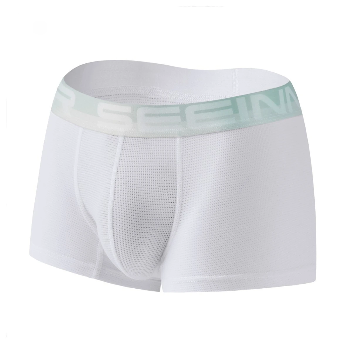 Logo Waistband Boxy Underwear for Men Mesh Ice Silk Boxer Briefs U-Pouch High Stretch Underpants Breathable Comfortable Trunks
Logo Waistband Boxy Underwear for Men Mesh Ice Silk Boxer Briefs U-Pouch High Stretch Underpants Breathable Comfortable Trunks